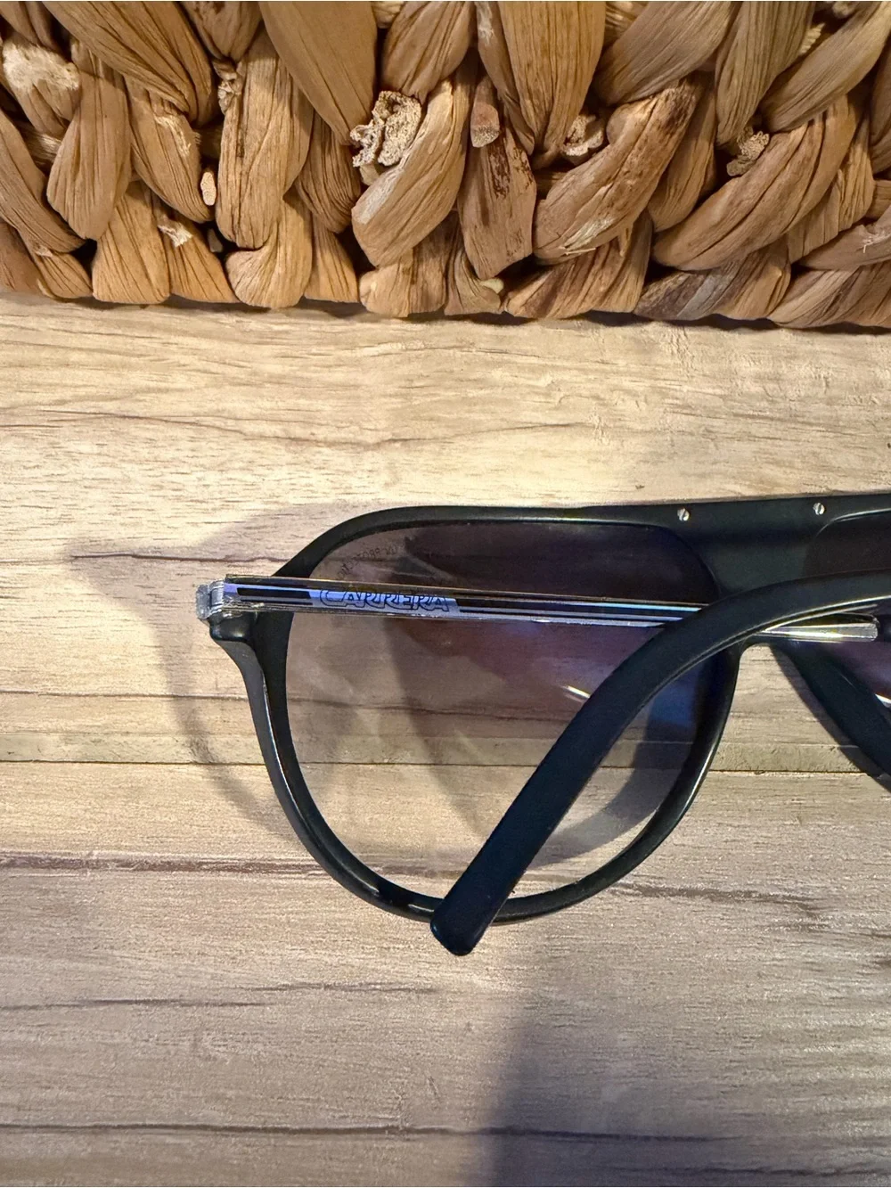 Carrera Hot/S Pilot Black Frame Sunglasses with Brown Gradient Lenses
